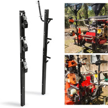 3 Place Weed Eater Rack Carrier Mount On Landscape Truck Trailer Enclosed Trimmer Rack Holder w/Lock Pair Steel Lockable LYA-064