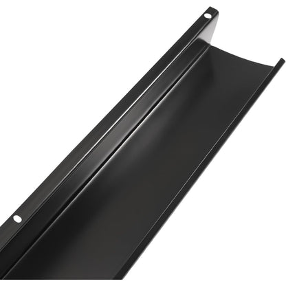 KUAFU Rear Roll Pan Compatible with 1987-1996 Ford F150 Styleside/Fleetside Bed W/LED License Light and Plate Box Bumper Rollpan Face Bar Steel Black