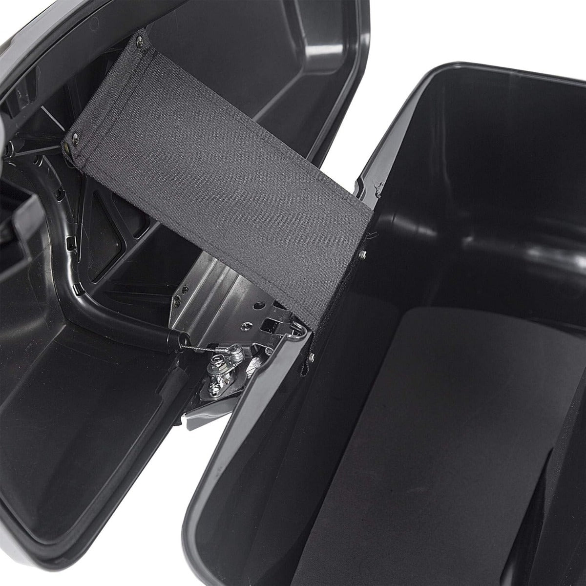 Saddle Bags Trunk W/Lid & Latch Key with Black Bracket Compatible with 1984-2017 Harley Davidson Softail Models Saddlebag Conversion Bracket Kit Support Mounts 2 Packages LTS+LYHD-08-B