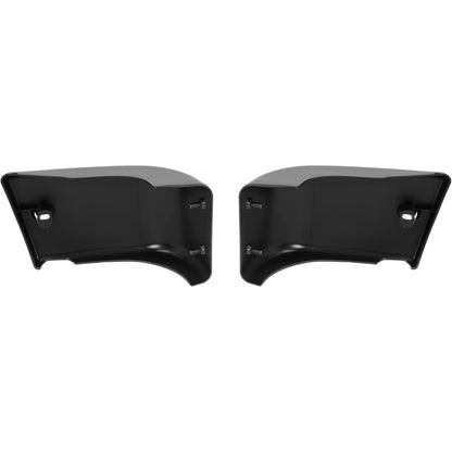 Front Bumper End Cap Extension Trim Pair Compatible with 1984-1989 Toyota 4Runner Pickup 4WD Replacement for 5210289106 5210389106 TO1005116 TO1004157 Plastic Black Textured - Left & Right Side