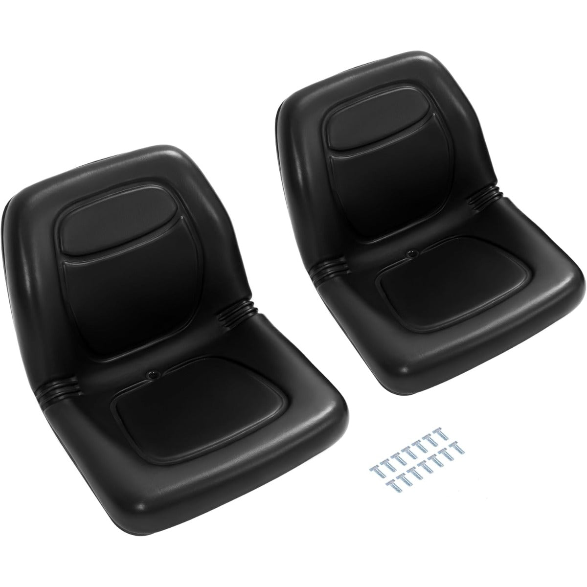 Pair Tractor Black Seat Compatible with John Deere Gator 4X2HPX 4X4HPX XUV 620i XUV 850D 2PCS Plastic (PU)