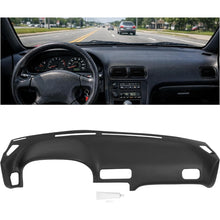 Black Dashboard Cover Compatible with 1989-1994 Nissan 240SX w/o Heads Up Display Cutout ABS Plastic Painted&Textured