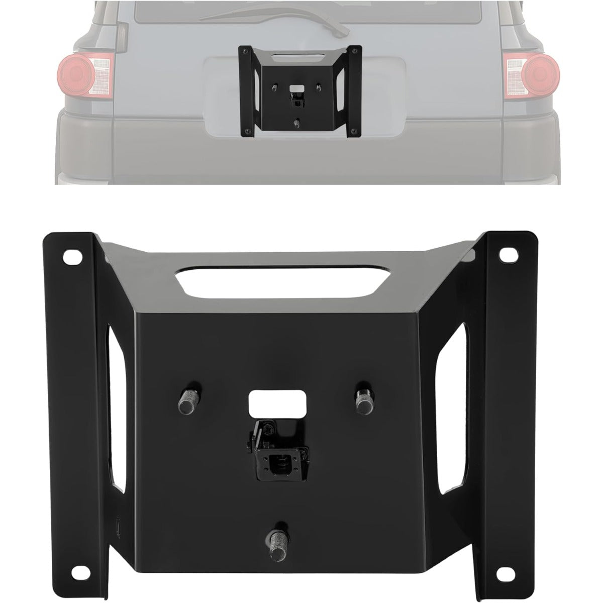 Spare Tire Carrier Mount Rack Holder Bracket Compatible with 2010-2014 Toyota FJ Cruiser Steel Powder Coated