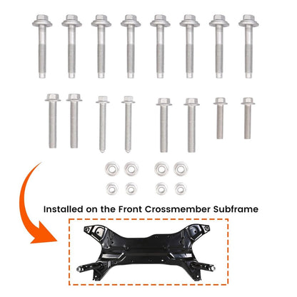 ECOTRIC Subframe Crossmember Bolt Kit Compatible with Compass Patriot