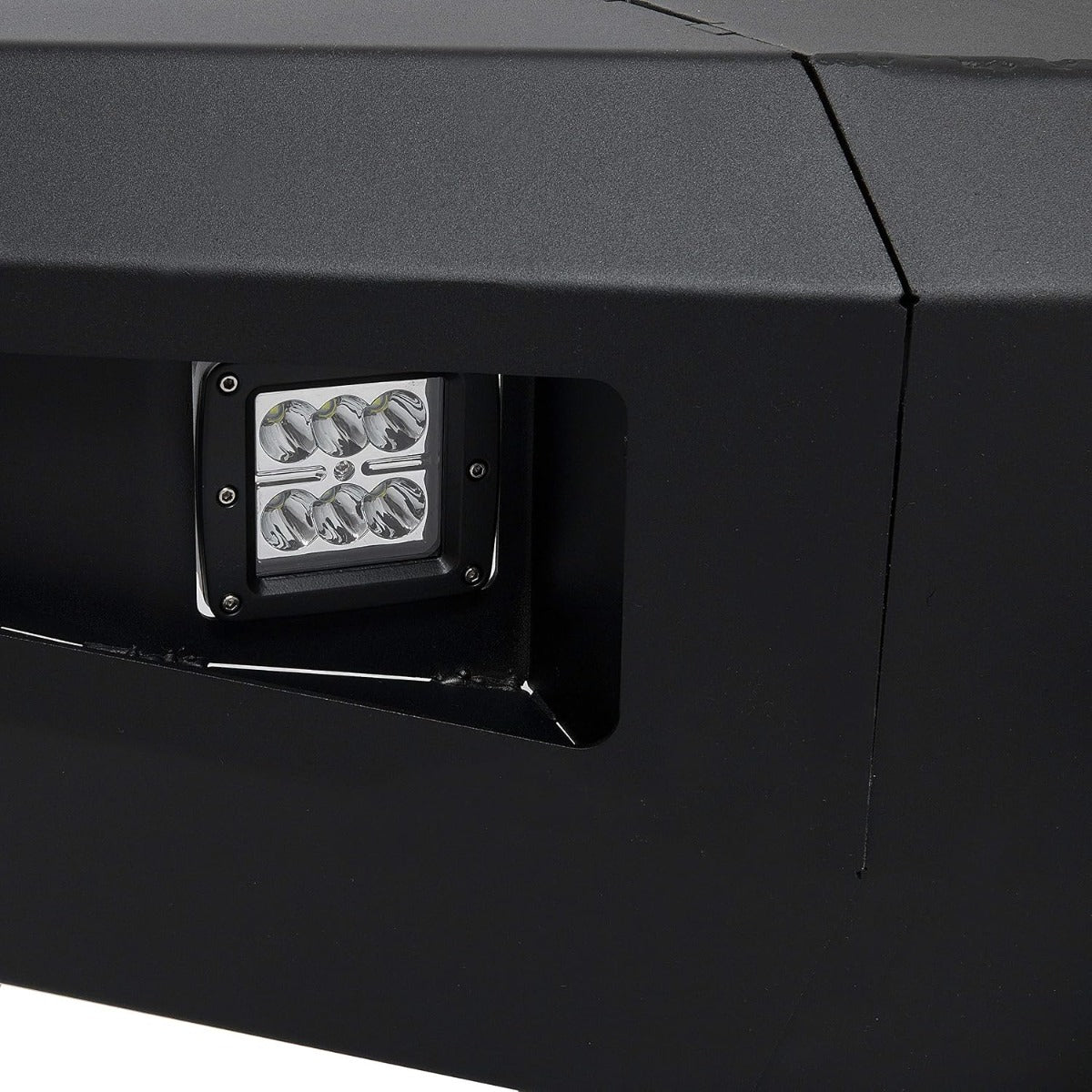 KUAFU Front Bumper Compatible with 2017-2019 Ford F250 F350 F450 Super Duty W/LED Light Winch Mounting Plate D-Rings 3 Piece Bumper Assembly Steel Powder Coated Black(2 Packages)