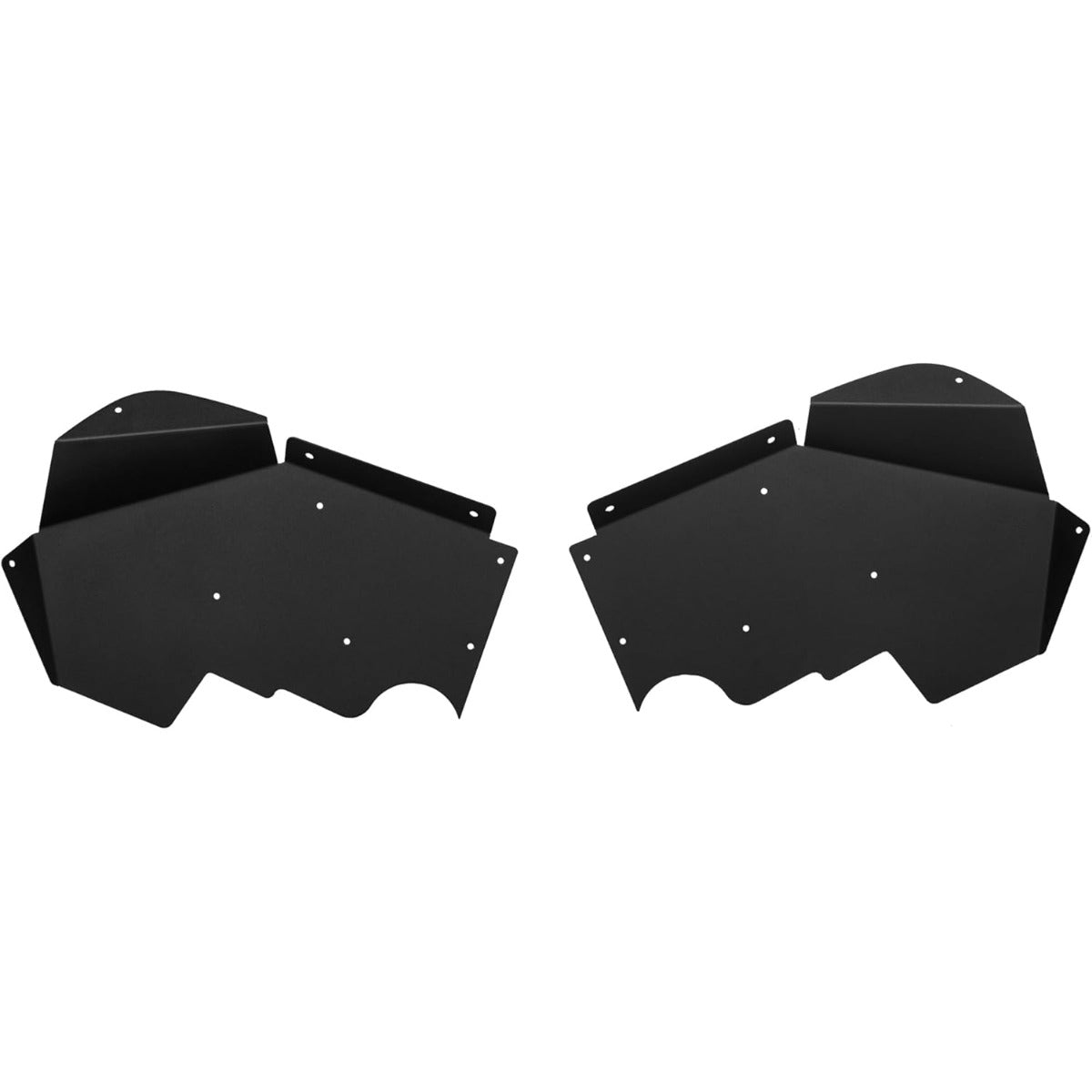 Front Inner Splash Guards Fender Liners for 2007-2019 Jeep Wrangler JK JKU 4WD Bolt-on Style Aluminum Flare Wheel Well Cover