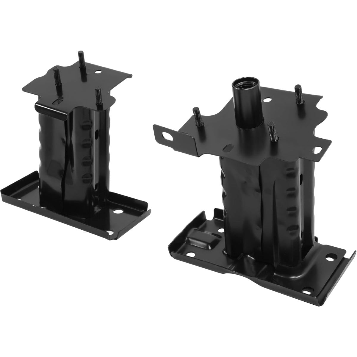 ALMULOO Pair Front Bumper Brackets Compatible with 2014-2019 Nissan Rogue Steel Electrophoresis Primed Black Bumper Reinforcement Mounting for NI1067146 NI1066146 Driver&Passenger Side