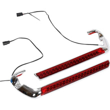 Kojem LED Side Marker Light Kit Compatible with 2014-2024 Harley Touring Road King Street Road Glide FLHR Replacement for P/N 69200722 69201599A Saddlebag Chrome Red