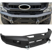 KUAFU Front Bumper Compatible with 2017-2019 Ford F250 F350 F450 Super Duty W/LED Light Winch Mounting Plate D-Rings 3 Piece Bumper Assembly Steel Powder Coated Black(2 Packages)