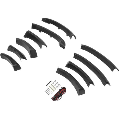 4Pcs Fender Flare Set Compatible with 1993-1998 Toyota T100 | Front & Rear Wheel Arch Cover Protector Plastic(PP) Textured Black