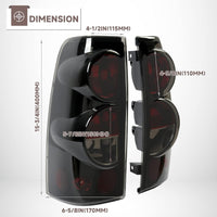 Load image into Gallery viewer, HECASA Taillight Tail Lights Pair Compatible with 1999-2007 Chevy Silverado 1500 2500 3500 Classic 1999-2003 GMC Sierra 1500 2500 3500 Taillight Brake Turn Signal Lamp Smoke Lens
