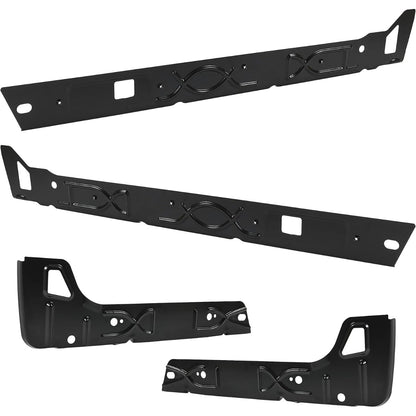 Inner Rocker Panels Left & Right Compatible with 1999-2007 Chevy Silverado GMC Sierra Pickup 4 Door Crew Cab, Rust Repair Patch Rocker Guards 4Pcs
