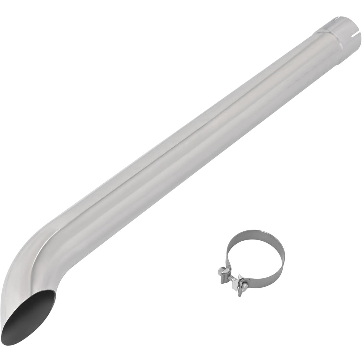 Stack Pipe w/Clamp Compatible with Farmall IH 1066 1466 1566 1026 1206 1256 Tractors Silvery Steel