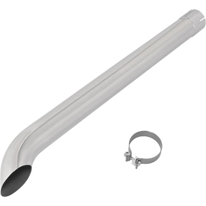 Stack Pipe w/Clamp Compatible with Farmall IH 1066 1466 1566 1026 1206 1256 Tractors Silvery Steel