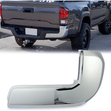 KUAFU Rear Bumper End Caps RH Compatible with 2016-2023 Toyota Tacoma w/o Parking Sensors Holes Chrome Covers Corner Extension Replacement for TO1105131