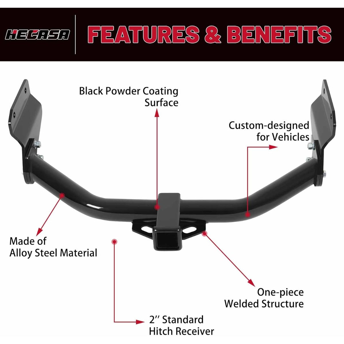 Class 3 Trailer Hitch Compatible with 2011-2023 Dodge Durango 2012-2021 Jeep Grand Cherokee 2022 Jeep Grand Cherokee WK All Trailer Tow Hitch 2 Inch Receiver, NN2173