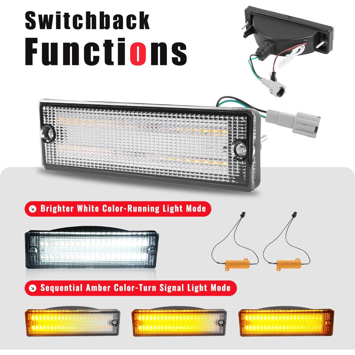 HECASA Turn Signal Lights Compatible with 1988-1997 Nissan D21 Hardbody pickup 1988-1995 Nissan Pathfinder Clear Lens