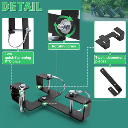 KUAFU Universal Can Couplers Receiver Multiple Wheeled Trash/Recyclable