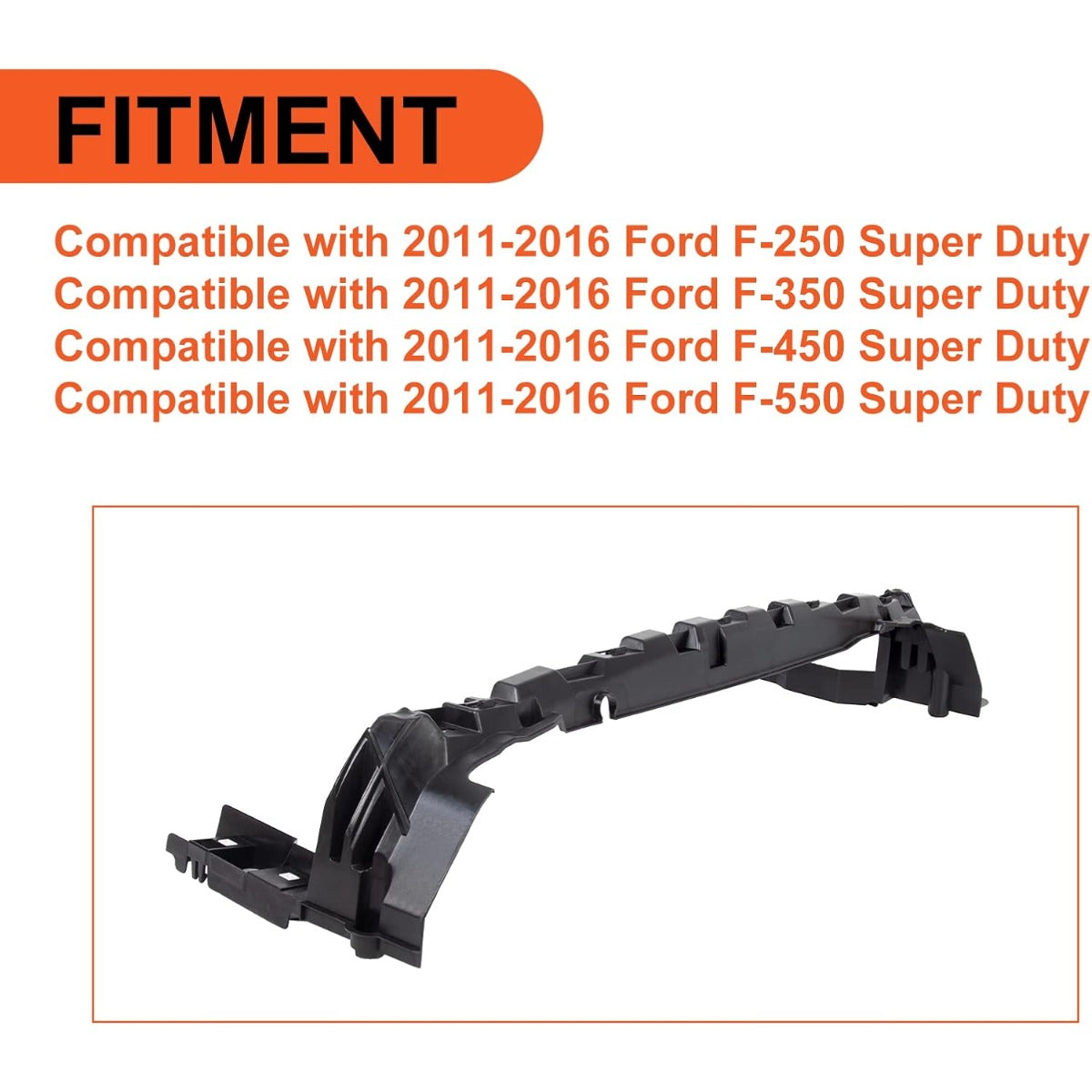 Lower Grille Reinforcement Compatible with 2011-2016 Ford F-250 F-350 F-450 F-550 Super Duty Replace for FO1223128 BC3Z-17A792-B BC3Z17A792 LYAP-329S