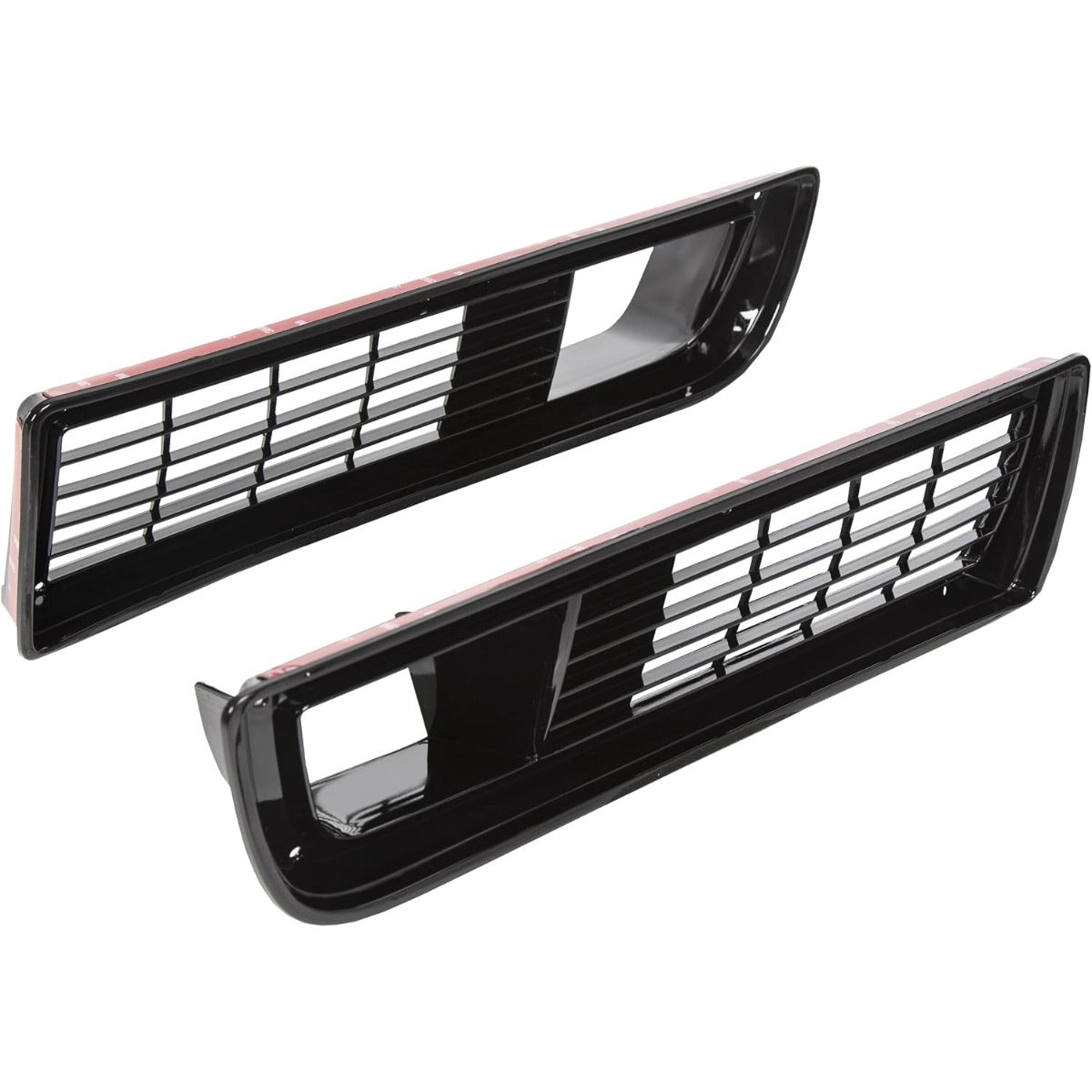ALMULOO Grill 2Pcs Compatible with 1979-1981 Pontiac Firebird Trans Am Plastic(PP) Front Bumper Grille Black Replacement for 10010503 10010504