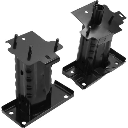 ALMULOO Pair Front Bumper Brackets Compatible with 2014-2019 Nissan Rogue Steel Electrophoresis Primed Black Bumper Reinforcement Mounting for NI1067146 NI1066146 Driver&Passenger Side
