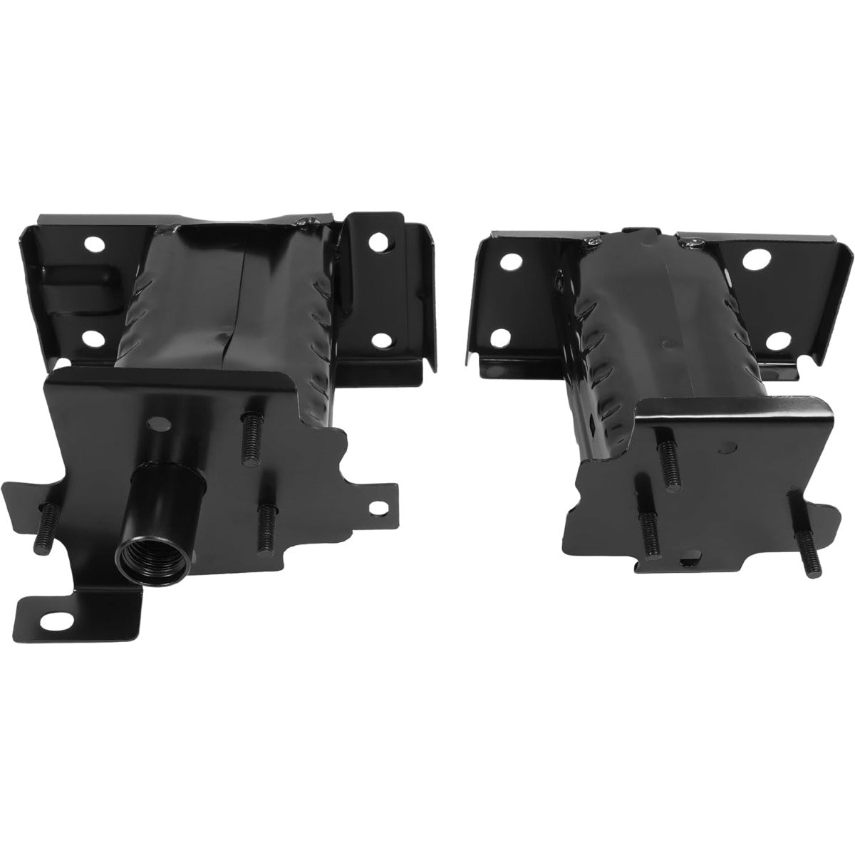 ALMULOO Pair Front Bumper Brackets Compatible with 2014-2019 Nissan Rogue Steel Electrophoresis Primed Black Bumper Reinforcement Mounting for NI1067146 NI1066146 Driver&Passenger Side
