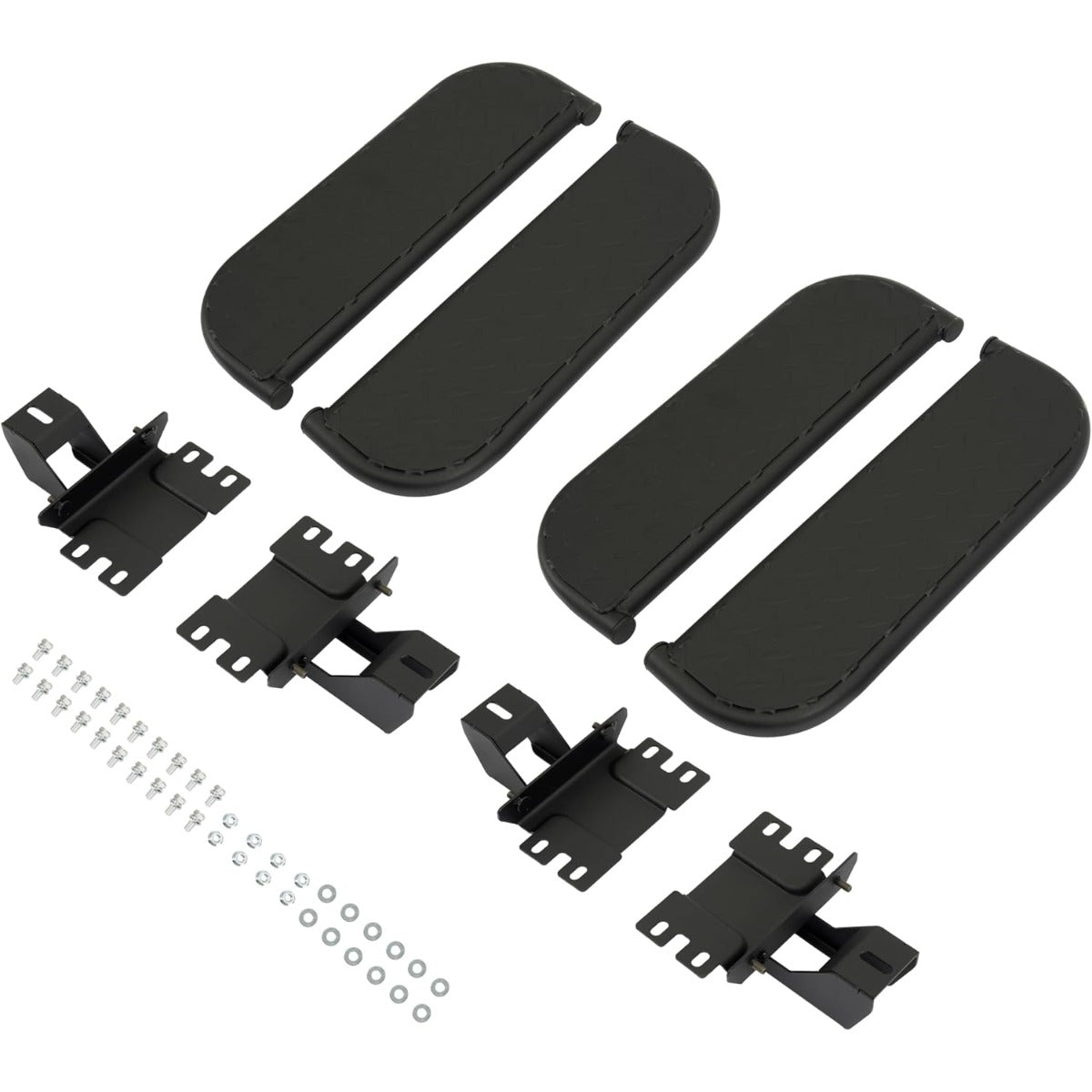 ALMULOO 4-Pcs Side Steps Compatible with 2020-2023 Jeep Gladiator JT 4 Door Powder Painted Steel Black Running Boards