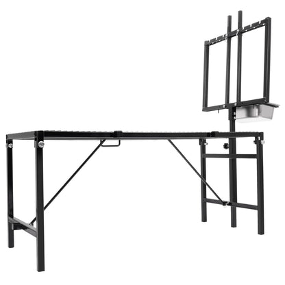 HECASA Sheep Milking Stand Livestock Feeder Rack Adjustable Headpiece