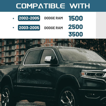 Dash Pad Dashboard Cover & Molded Dash Cover Cap Compatible with 2002-2005 Dodge Ram 1500 2500 3500 Full Replacement Instrument Panel Dash Panel (2 Packages)