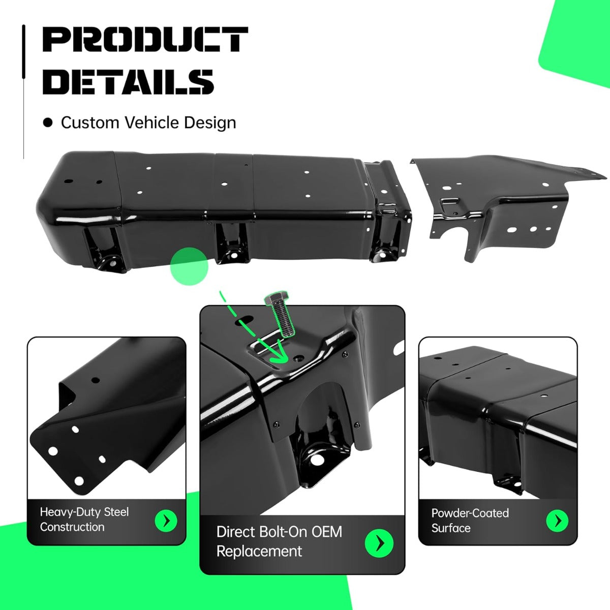 Fuel Tank Skid Plate Guard Compatible with 2007-2018 Jeep Wrangler 4 Door Replacement for 52059747AD 52059747AE 52059747AF 52059747AG Steel Powder Coated
