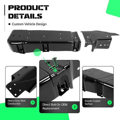 Fuel Tank Skid Plate Guard Compatible with 2007-2018 Jeep Wrangler 4 Door Replacement for 52059747AD 52059747AE 52059747AF 52059747AG Steel Powder Coated