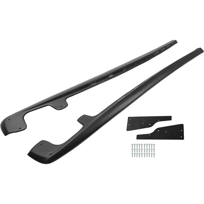 Side Skirts Extension Compatible with 2005-2013 Corvette C6 ZR1 Style Base Convertible 2-Door (05-13 Base Models) Painted Matte Black with Mud Flaps Rocker Panels Guard Body Kit Replacement