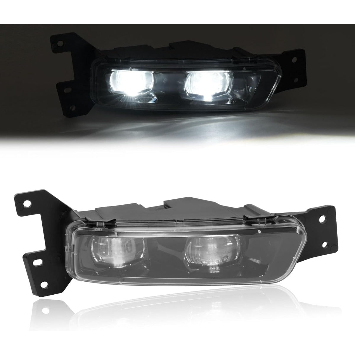 HECASA LED Fog Light Passenger Side Compatible with 2014-2023 Dodge Durango 2017-2022 Jeep Grand Cherokee Replacement for CH2593159 68275510AC Front Bumper Fog Lamp Clear Lens Right