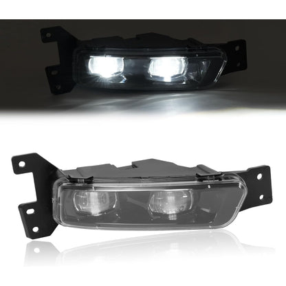 HECASA LED Fog Light Passenger Side Compatible with 2014-2023 Dodge Durango 2017-2022 Jeep Grand Cherokee Replacement for CH2593159 68275510AC Front Bumper Fog Lamp Clear Lens Right