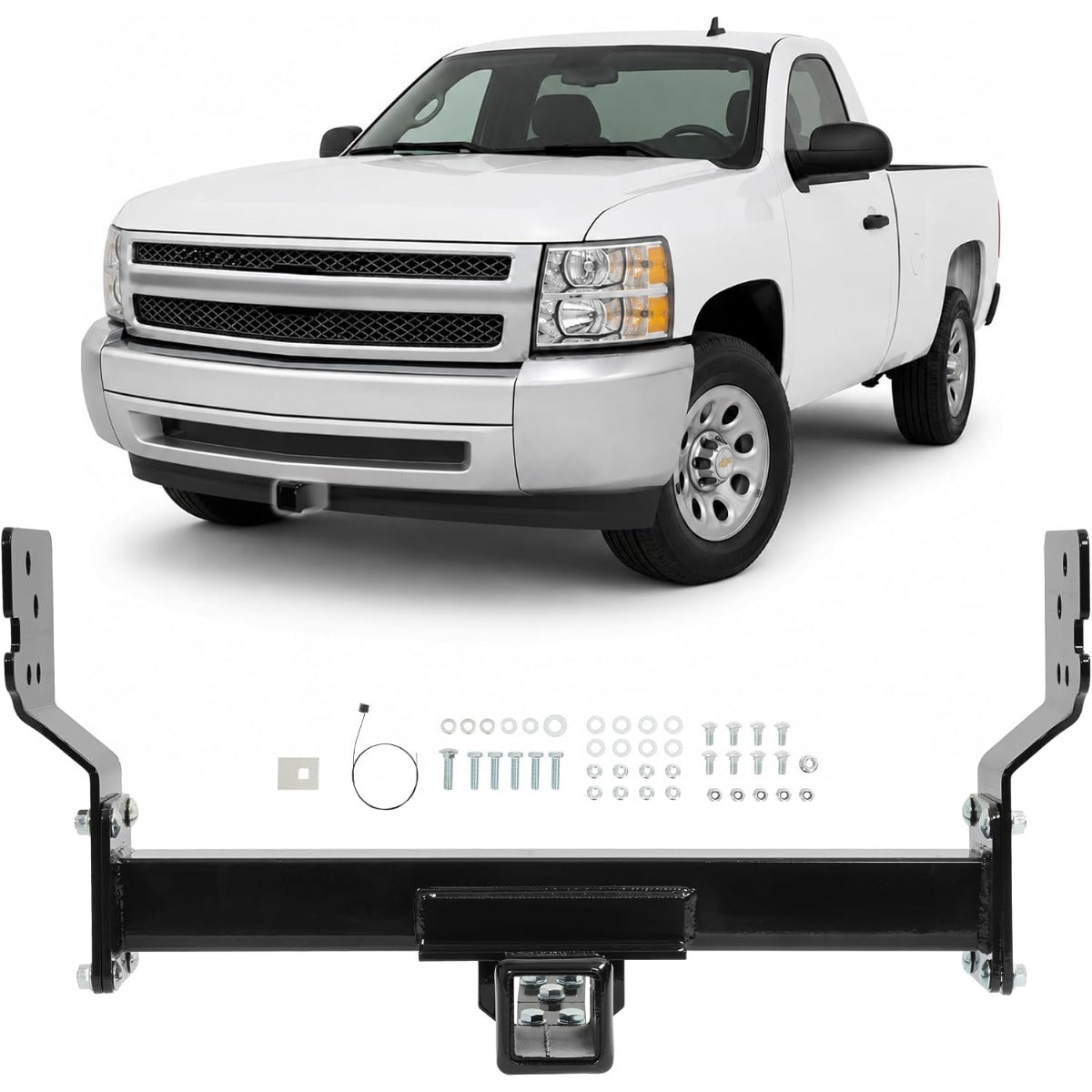 ALMULOO Mount Trailer Hitch Compatible with 2007-2013 Silverado/GMC Sierra