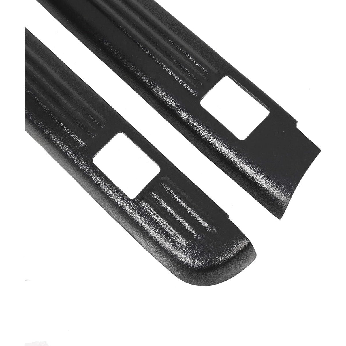 Truck Bed Rail Caps W/Holes Compatible with 1999-2006 Chevrolet Silverado & GMC Sierra 1500 2500 3500 (Classic only) W/Stake Holes 6'6 Inches Bed Black Ribbed Finish (Set of 2)