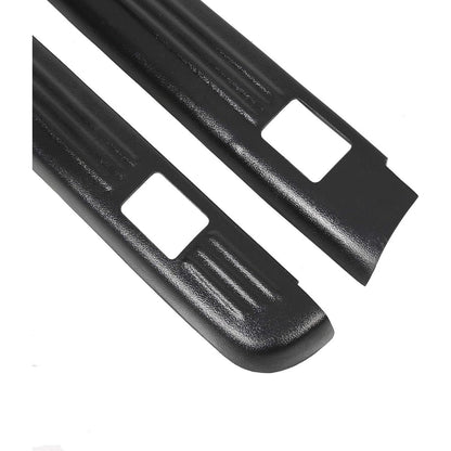Truck Bed Rail Caps W/Holes Compatible with 1999-2006 Chevrolet Silverado & GMC Sierra 1500 2500 3500 (Classic only) W/Stake Holes 6'6 Inches Bed Black Ribbed Finish (Set of 2)