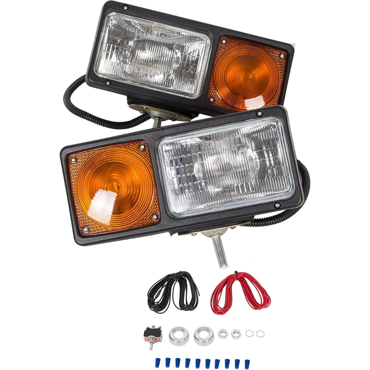 ECOTRIC 2 Pcs Universal Light Snow Plow Lamp Headlight Turn Signal Snowplow