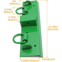 Load image into Gallery viewer, HECASA Tractor Grab Hooks 4.96&quot; W × 21.93&quot; L Compact Tractor Bolt on Grab Hooks Compatible with John Deere John Deere 4100 4010 4110 4115 2320 2520 2720 2025r 2032r 2038r 2&quot; Receiver
