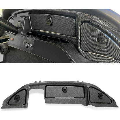 Dash Cover Compatible with 2008.5-Up Club Car Precedent Tempo Onward Golf Cart Carbon Fiber Three Door Dashboard Cover Dash Cap LYMP-100S-1