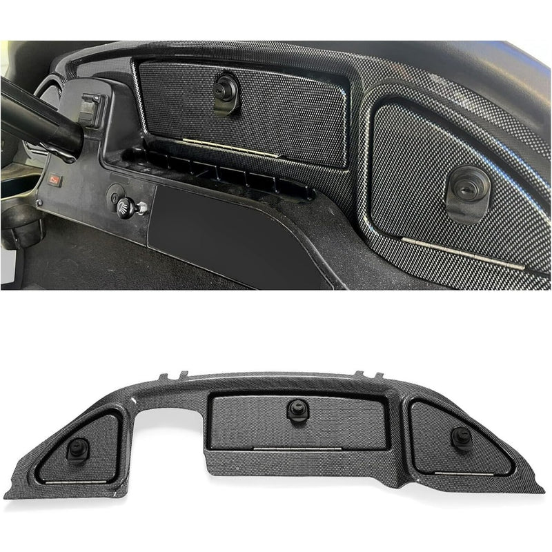 Kojem Dash Cover Compatible with 2008.5-Up Club Car Precedent Tempo Onward Golf Cart Carbon Fiber Three Door Dashboard Cover Dash Cap LYMP-100S-1