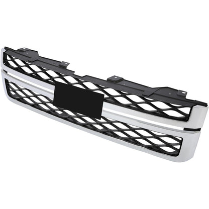 Front Bumper Grill Compatible with 2011-2014 Chevy Chevrolet Silverado GMC Sierra 2500 3500 HD 20966058 GM1200639 Bumper Hood Grille Chrome