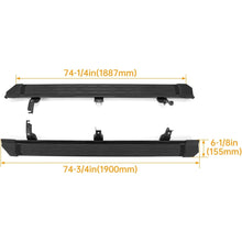 HECASA Running Boards Compatible with 2021-2025 Ford Bronco 4 Door Side Steps Nerf Bars Side Steps Rock Rail Aluminum + ABS Black Platform Style