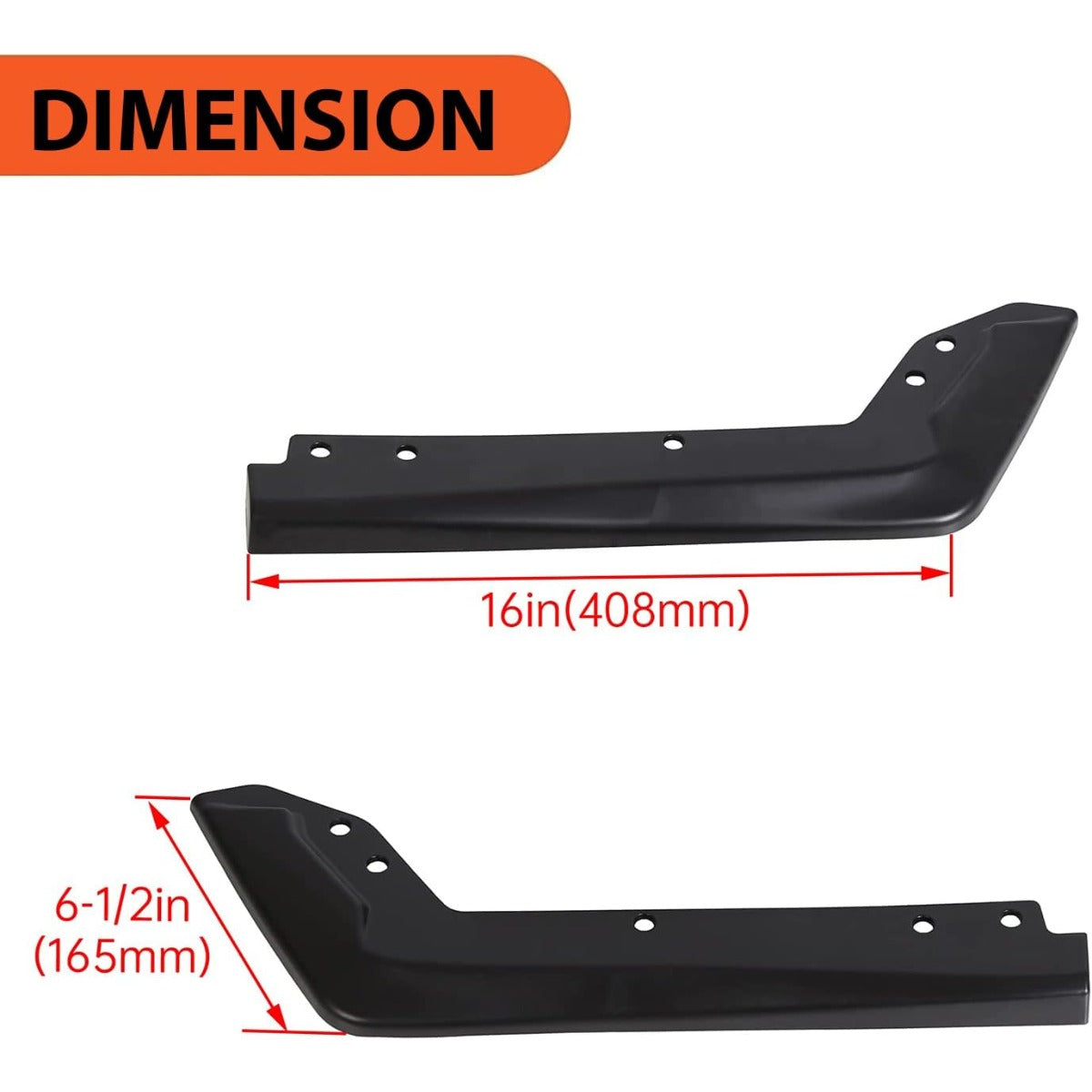 ECOTRIC Rear Bumper Valance Lip Spoiler Compatible with 2015-2021 Subaru WRX STI Rear Spat Bumper Valance