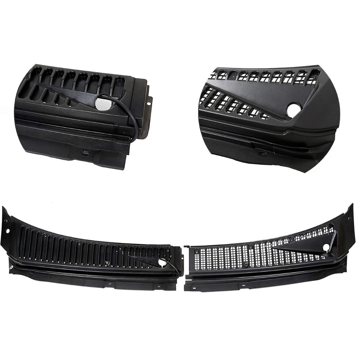 Windshield Wiper Cowl Vent Grille Cover Panels Kit Compatible With 1999-2007 F250 F350 Excursion(Driver&Passenger Side)-Replace Part# 3C3Z-25022A68-AAA & 4C3Z-25022A69-AAA