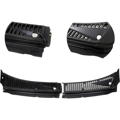 Windshield Wiper Cowl Vent Grille Cover Panels Kit Compatible With 1999-2007 F250 F350 Excursion(Driver&Passenger Side)-Replace Part# 3C3Z-25022A68-AAA & 4C3Z-25022A69-AAA