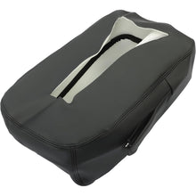 HECASA Leather Center Console Lid Armrest Cover Compatible with 2007-2014 Avalanche GMC Sierra Yukon Denali Suburban Silverado 1500 2500 3500HD Black