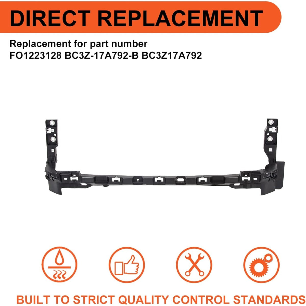 Lower Grille Reinforcement Compatible with 2011-2016 Ford F-250 F-350 F-450 F-550 Super Duty Replace for FO1223128 BC3Z-17A792-B BC3Z17A792 LYAP-329S