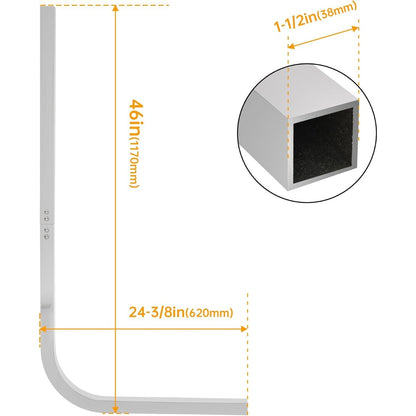 HECASA 2PCS Aluminum Boat Trailer Guide On Poles 1-1/2" Square | 1/8" Thick in Pair