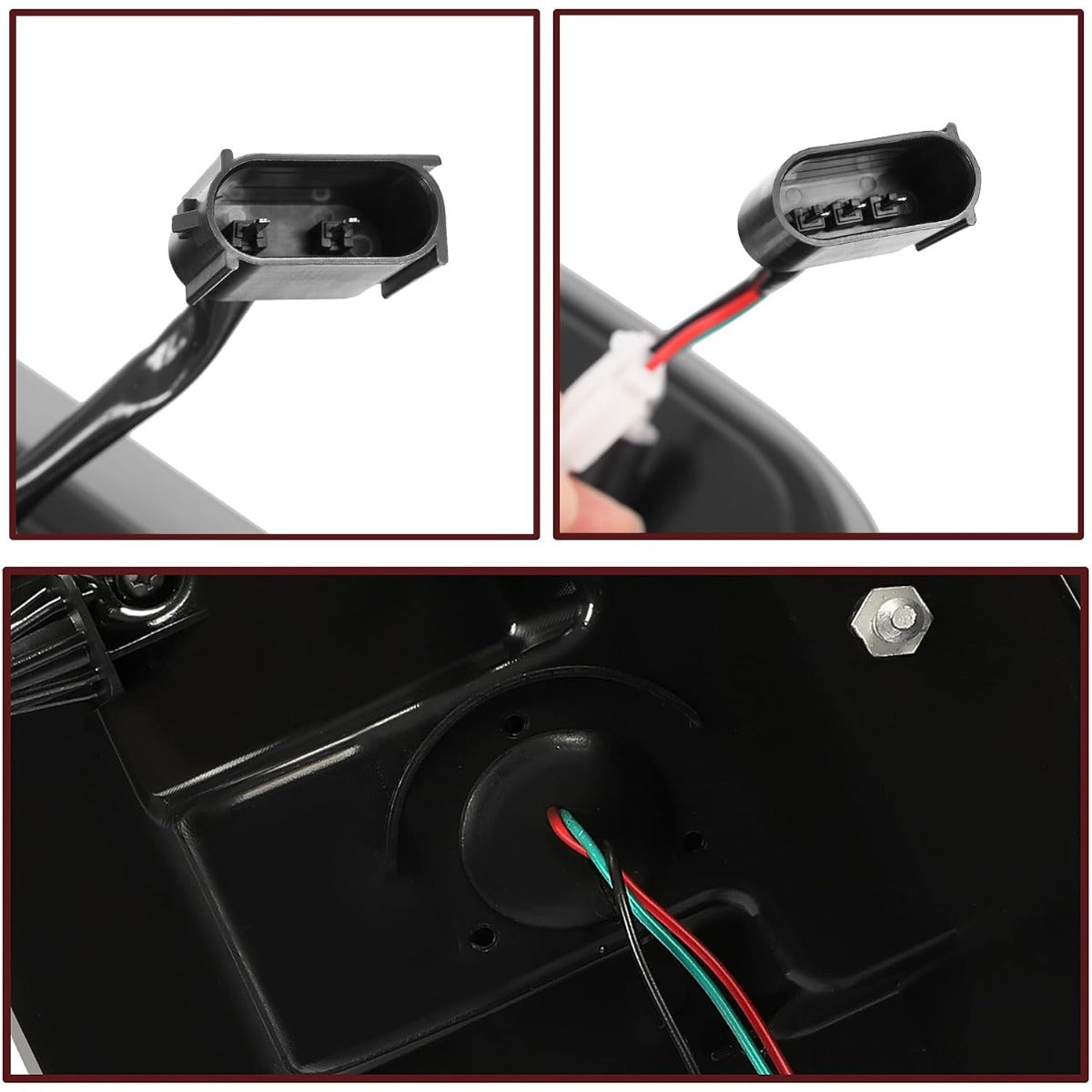KUAFU Tail Lights Pair Compatible with 2004-2008 Ford F150 Pickup LED Tube Bar Rear Taillights Tail Rear Lamp Brake Signal Black Housing & Smoke Lens Replacement for 5L3Z13405CA 5L3Z13404CA